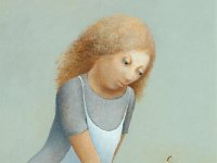 2010 076  Girl with Pears - Oil on Gesso